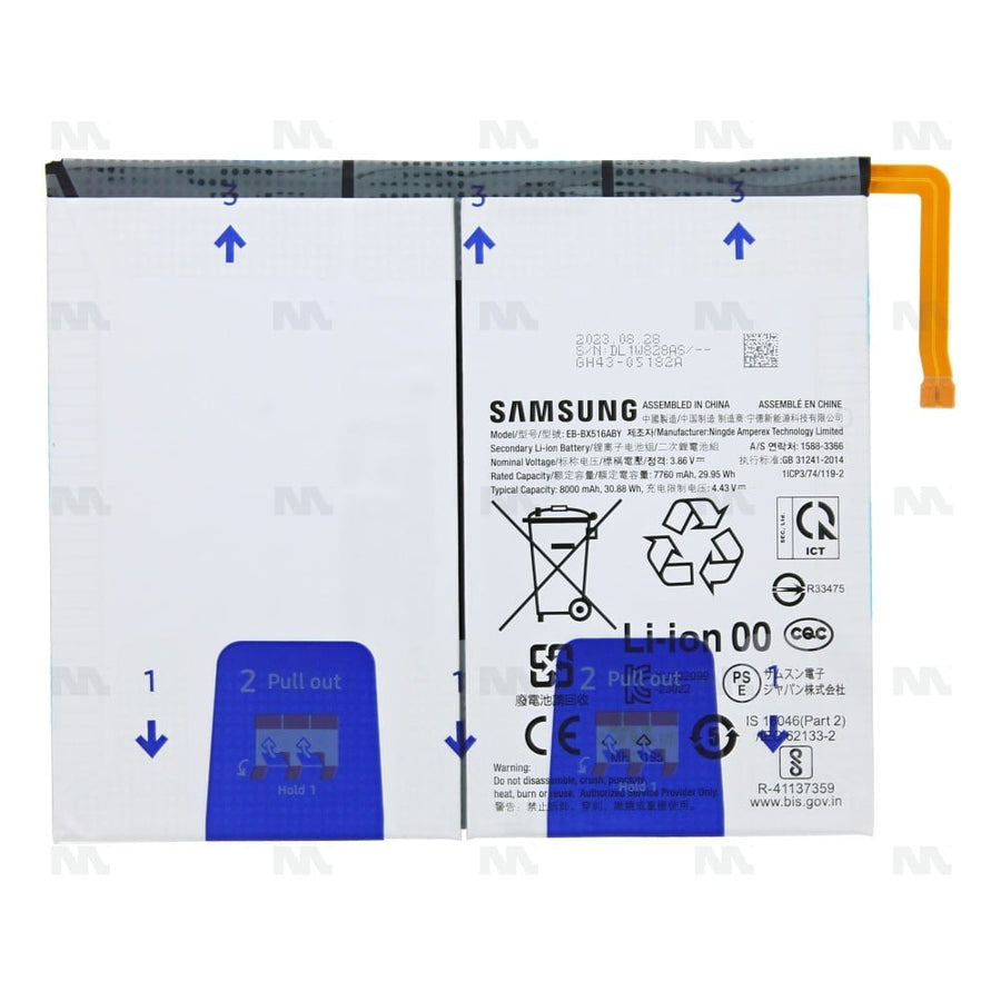 Batterie Original Samsung Galaxy Tab S9 FE X510, X516 (EB-BX516ABY)