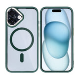 Étui Rixus Classic 04 avec MagSafe pour Apple iPhone 16 Plus vert foncé