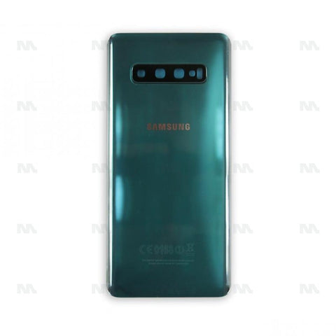 Vitre arrière pour Samsung Galaxy S10 Plus G975F avec prisme objectif vert OEM
