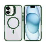 Étui Rixus Classic 03 avec MagSafe pour Apple iPhone 16 vert foncé