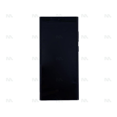 Chassis + Ecran Officiel Service Pack + Vitre pour Samsung Galaxy S22 Ultra S908B - Phantom Black