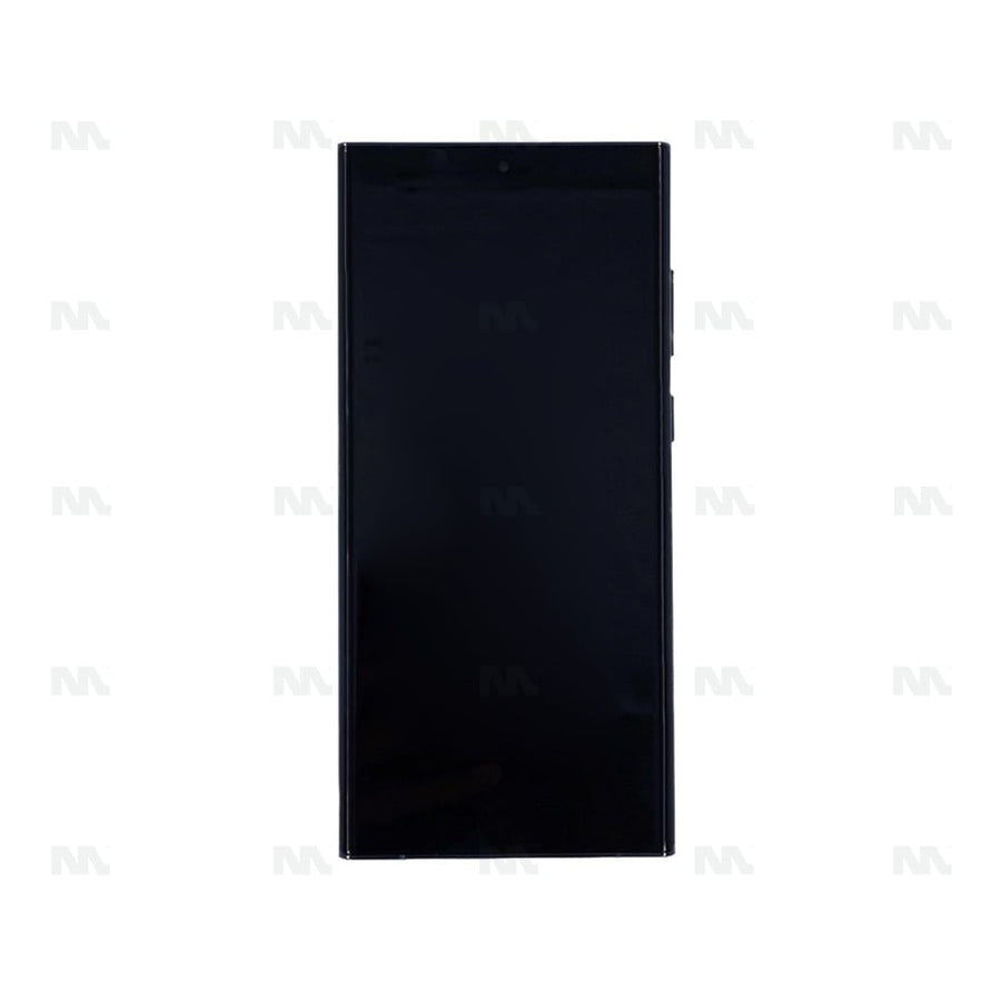 Chassis + Ecran Officiel Service Pack + Vitre pour Samsung Galaxy S22 Ultra S908B - Phantom Black