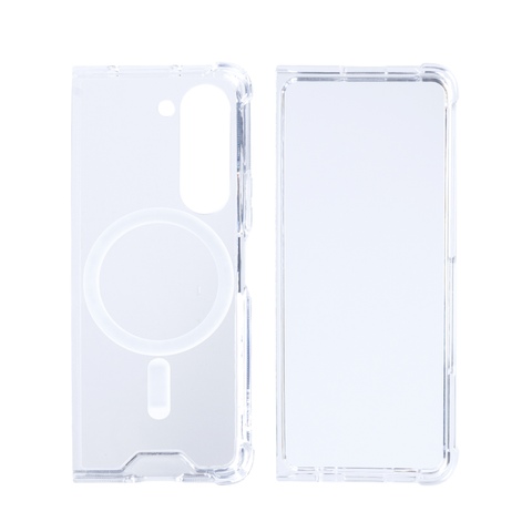 Étui transparent magnétique Rixus en TPU pour Samsung Galaxy Z Fold5 blanc