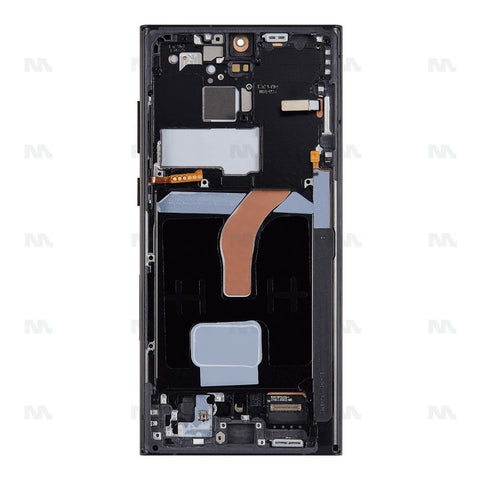 Chassis + Ecran Officiel Service Pack + Vitre pour Samsung Galaxy S22 Ultra S908B Graphite / Red / Sky Blue - Graphite Red