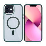 Étui Rixus Classic 04 avec MagSafe pour Apple iPhone 12 vert foncé