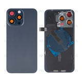 Vitre arrière avec NFC (Grand contour caméra) Compatible pour Apple iPhone 15 Pro Max - Titane Bleu