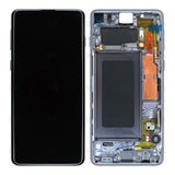 Chassis + Ecran Officiel Service Pack + Vitre pour Samsung Galaxy S10 G973F - Prism Black