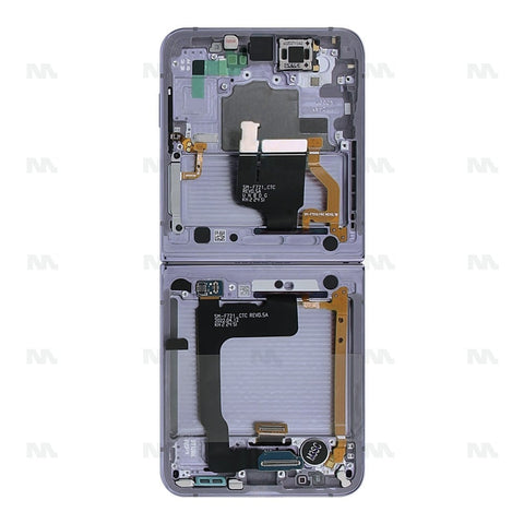 Chassis + Ecran Officiel Service Pack + Vitre pour Samsung Galaxy Z Flip4 F721B - Bora Purple
