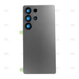 Vitre arrière pour Samsung Galaxy S25 Ultra S938B avec objectif – Gris titane – OEM