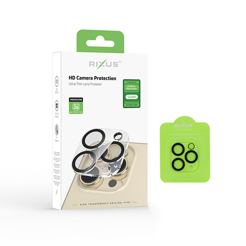 Verre trempé Rixus Clear HD Camera pour Apple iPhone 15 Pro, 15 Pro Max