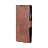 Étui portefeuille Rixus avec porte-stylo pour Samsung Galaxy Z Fold6 marron