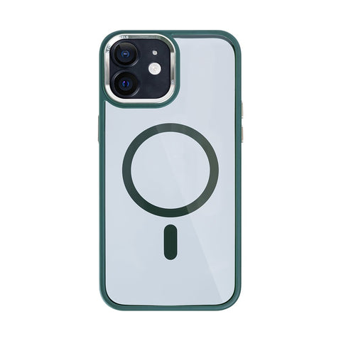 Étui Rixus Classic 04 avec MagSafe pour Apple iPhone 12 vert foncé