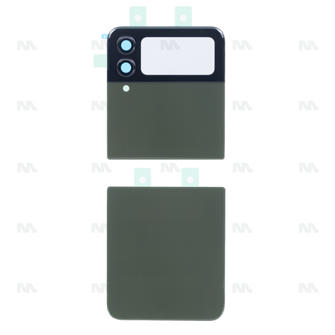 Vitre arrière pour Samsung Galaxy Z Flip4 5G F721B avec objectif kaki OEM