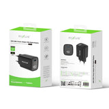 Adaptateur secteur USB-C Rixus RXHC13 avec écran numérique 45 W noir