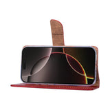 Rixus Bookcase pour Apple iPhone 17 Air Rouge foncé