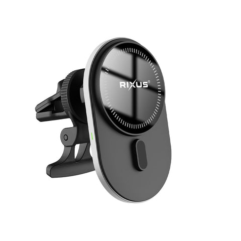Chargeur de voiture sans fil Rixus RXWC13 Compatible MagSafe 15 W Gris sidéral