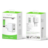 Adaptateur secteur multiport Rixus RXHC67 GaN 65 W blanc