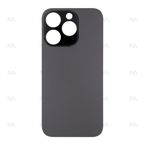 Vitre Arrière sans NFC pour Apple iPhone 14 Pro, espace agrandi pour le bloc complet de l'appareil photo - Noir - Compatible