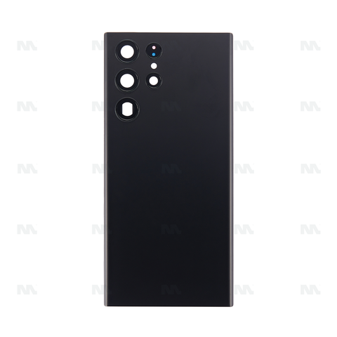 Vitre arrière pour Samsung Galaxy S22 Ultra S908B avec objectif Phantom Black OEM