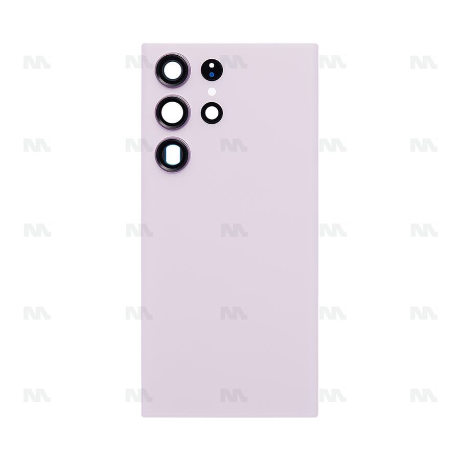 Vitre arrière pour Samsung Galaxy S23 Ultra S918B avec objectif – Lavender – OEM