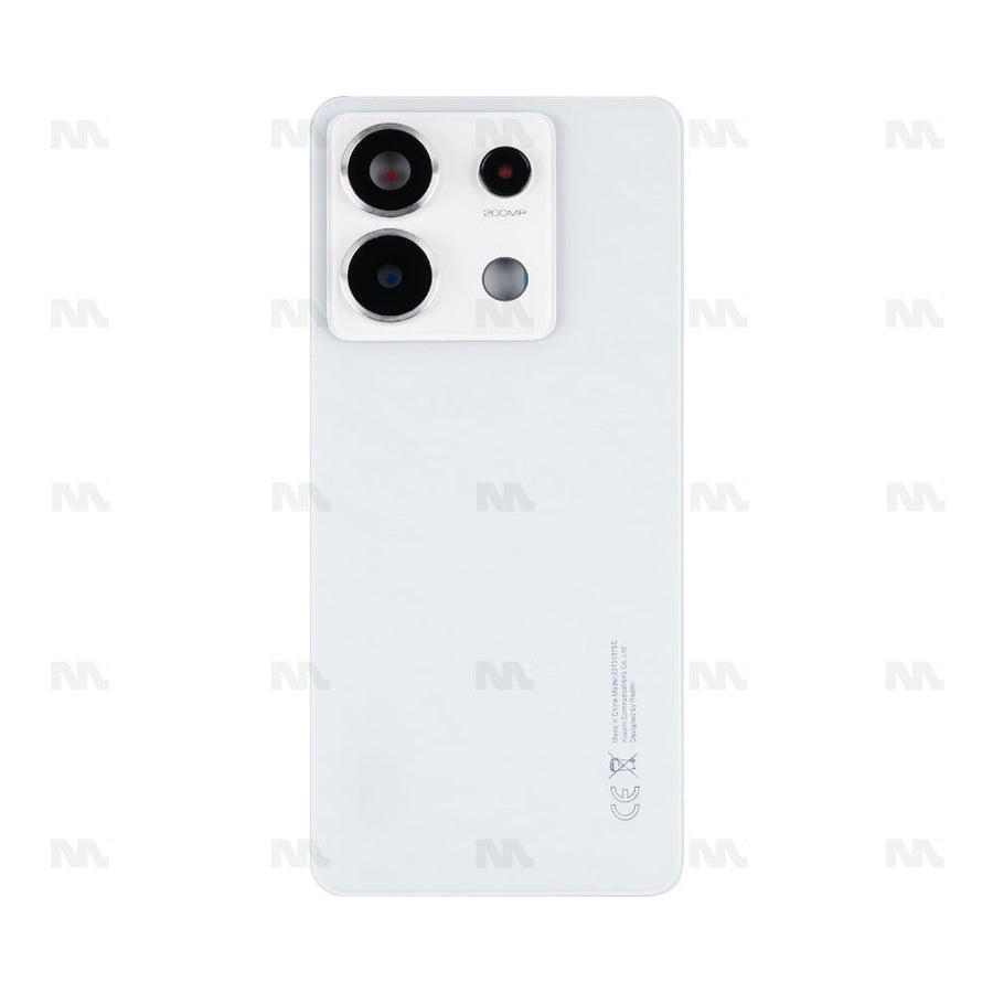 Vitre arrière pour Xiaomi Redmi Note 13 Pro 5G avec objectif blanc OEM