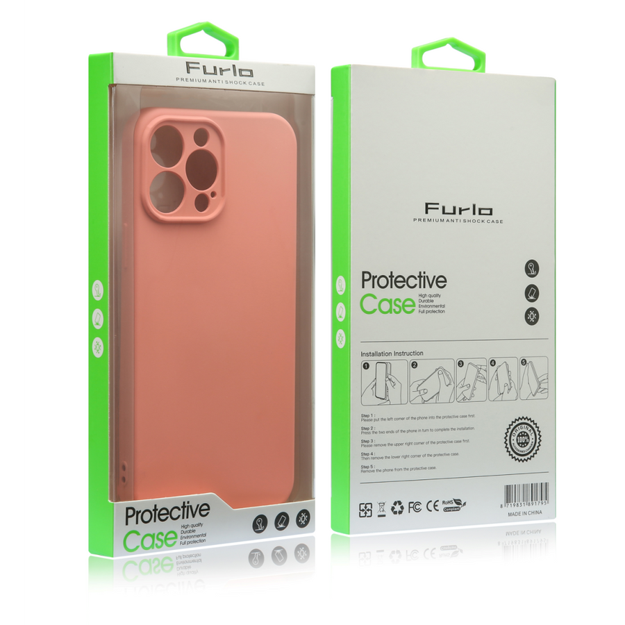 Étui protecteur mince en TPU Furlo pour iPhone X/XS - Rose