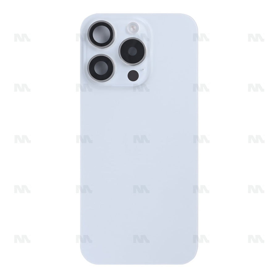Vitre Arrière avec NFC pour Apple iPhone 15 Pro, cadre de caméra agrandi, titane blanc reconditionné