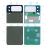 Vitre arrière pour Samsung Galaxy Z Flip4 5G F721B avec objectif kaki OEM