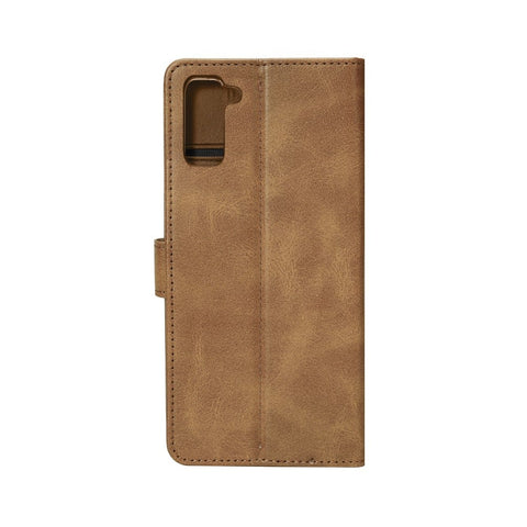 Bibliothèque Rixus pour Samsung Galaxy S21 Marron clair