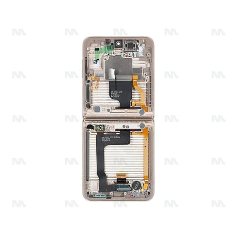 Chassis + Ecran Officiel Service Pack + Vitre pour Samsung Galaxy Z Flip4 5G F721B - Jaune