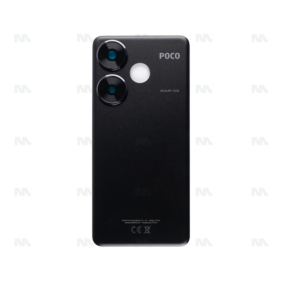 Vitre arrière pour Xiaomi Poco F6 avec objectif - Noir - OEM