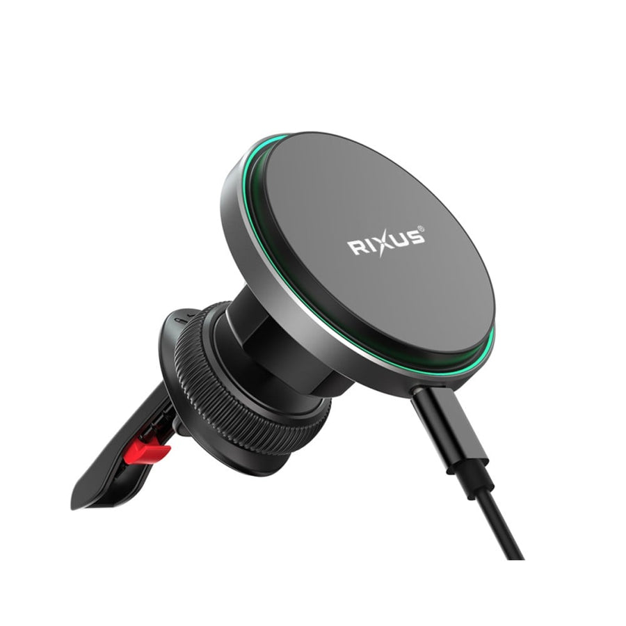 Support de ventilation Rixus RXWC12 compatible avec la recharge MagSafe - Noir