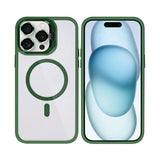 Étui Rixus Classic 03 avec MagSafe pour Apple iPhone 15 Pro Max vert foncé