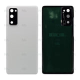 Vitre arrière pour Samsung Galaxy S20 FE 5G G781B avec objectif, blanc nuage, Original