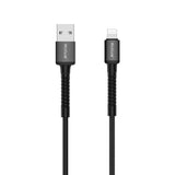 Câble USB vers Lightning tressé en nylon Rixus RXU71A, 1,2 m, noir