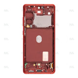 Chassis + Ecran Officiel Service Pack + Vitre pour Samsung Galaxy S20 FE G780F / 5G G781B - Cloud Red