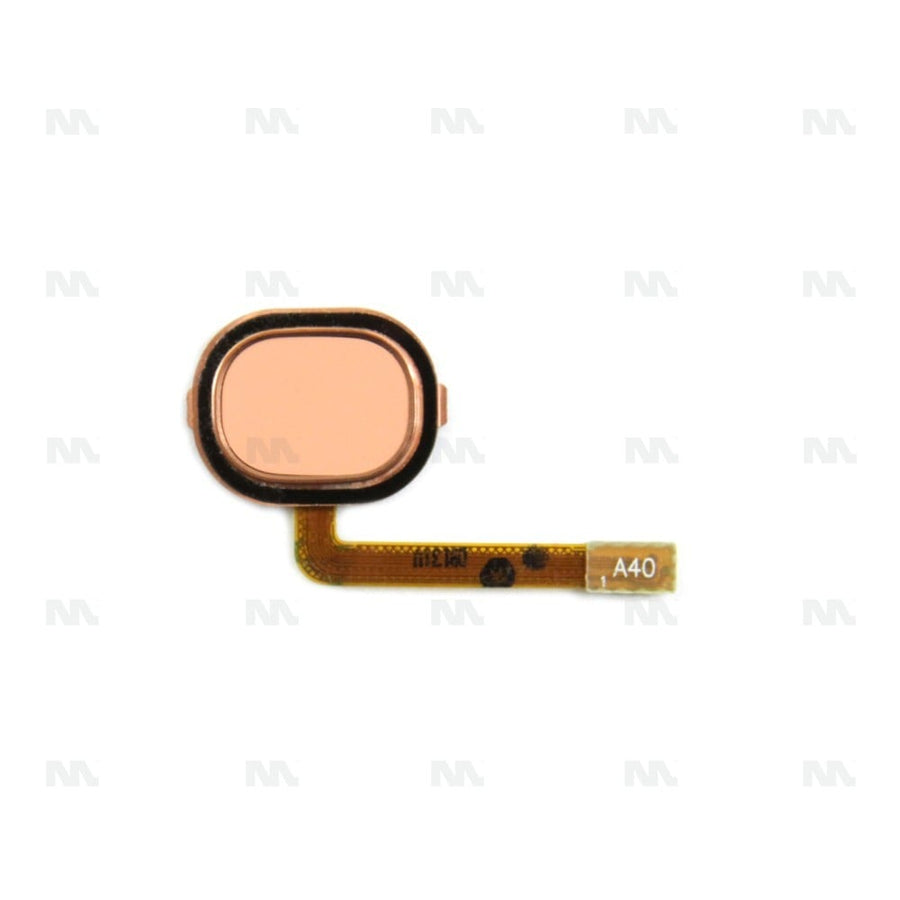 Capteur d'empreintes digitales avec bouton d'accueil pour Samsung Galaxy A40 A405F – Corail – OEM