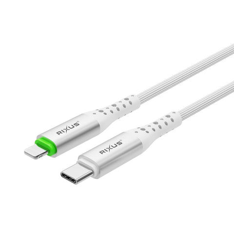 Câble USB-C vers Lightning à déconnexion automatique Rixus RXUC21L blanc