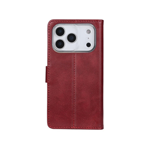 Rixus Bookcase pour Apple iPhone 17 Pro Rouge foncé