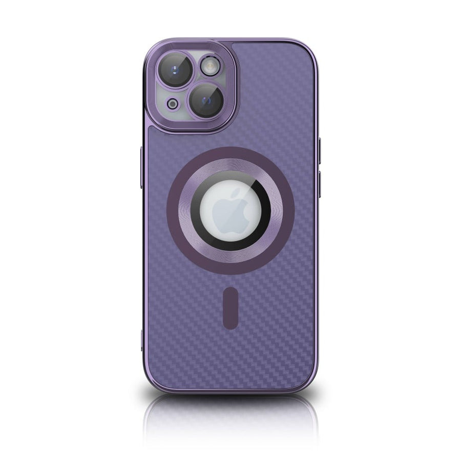 Coque en TPU brillant NY Carbon pour iPhone 15 Plus - Violet foncé