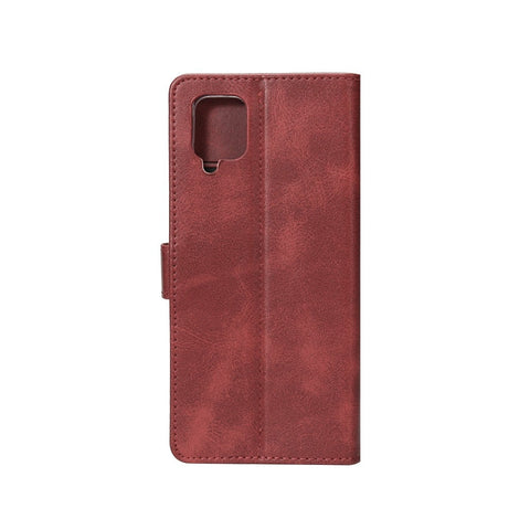 Rixus Bookcase pour Samsung Galaxy A22 4G Rouge foncé