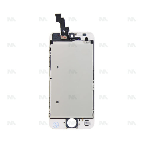 Ecran LCD + Vitre pour iPhone 5S / SE / +Metal Plate A+ Haute Qualité - Blanc