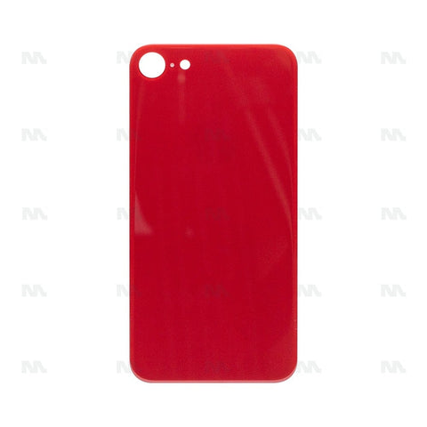 Verre arrière - cadre de caméra agrandi - Compatible pour Apple iPhone 8 - Rouge
