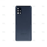 Vitre arrière pour Samsung Galaxy A51 5G A516B avec prisme pour objectif, noir, Original