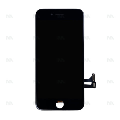 Ecran avec plaque arrière pour Apple iPhone 7 - Compatible - Noir