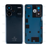 Vitre arrière pour Xiaomi Redmi Note 13 Pro Plus 5G avec objectif, noir nuit, OEM
