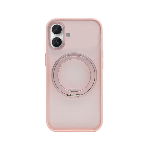 Coque Rixus SnapGrip 360 avec Anneau Support pour Apple iPhone 16 - Rose