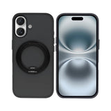 Coque Rixus SnapGrip 360 avec Anneau Support pour Apple iPhone 16 - Noir