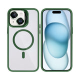 Étui Rixus Classic 03 avec MagSafe pour Apple iPhone 15 Plus vert foncé