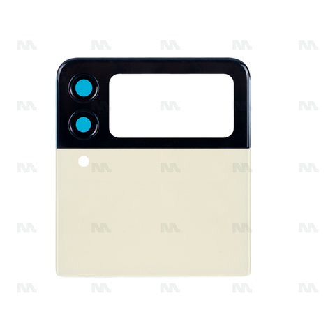 Vitre arrière supérieure avec lentille crème OEM pour Samsung Galaxy Z Flip3 F711B